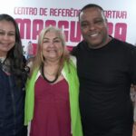 Acima Presidente da Vila Olímpica da Mangueira, Nayane Gerente do Posto de Saude da Vila Olímpica da Mangueira e a Presidente da Rádio Encontro Marcado Com A Cultura